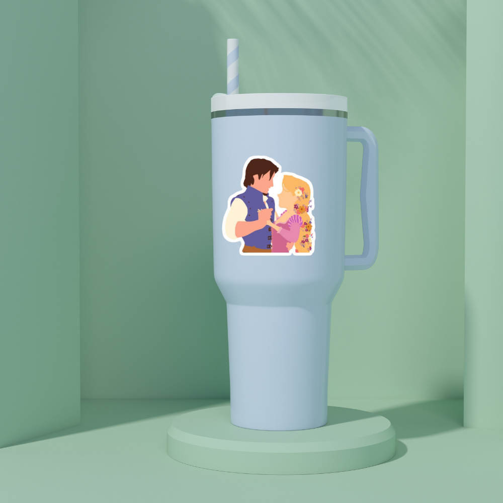 Stickers películas - Rapunzel y Flynn rider