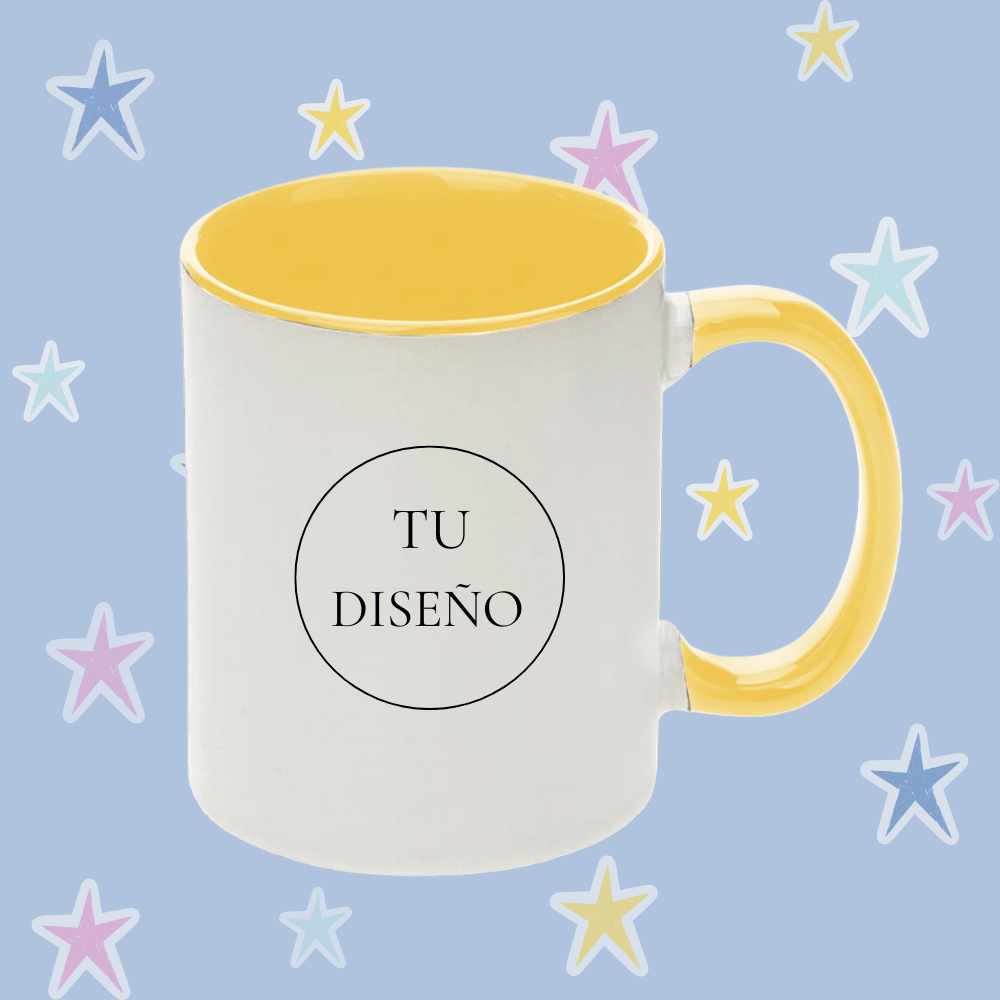 Taza mango e interior color personalizada