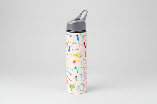 Botella con sorbito - Dibujos