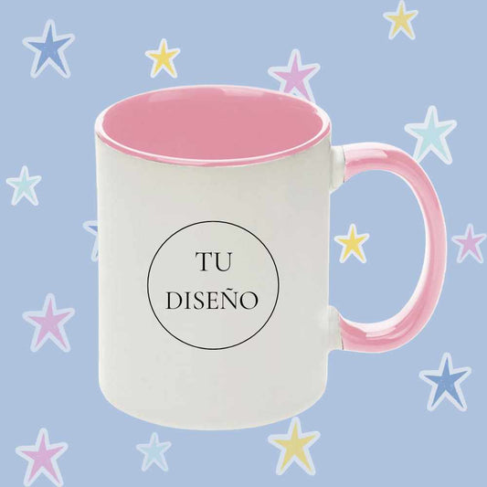 Taza mango e interior color personalizada