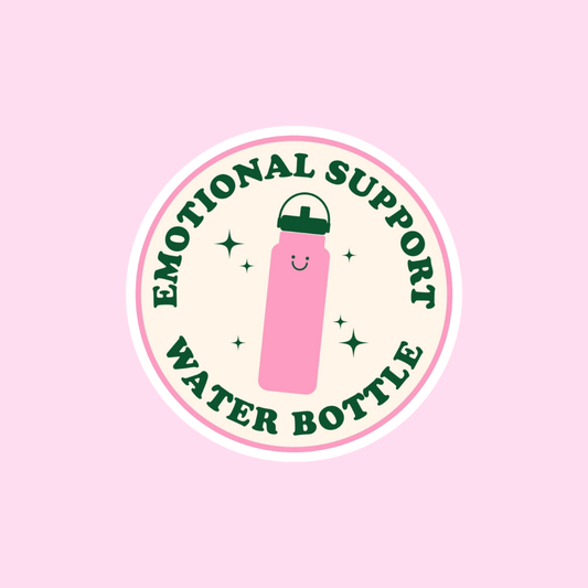 Stickers Pink mood - Emotional support water bottle
