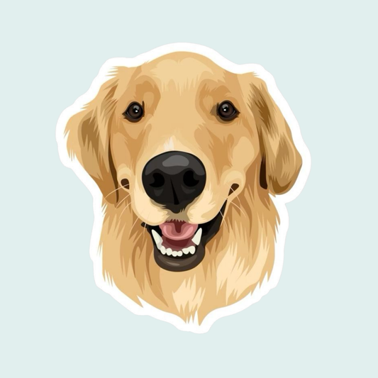 Stickers Mascotas - Golden retriever