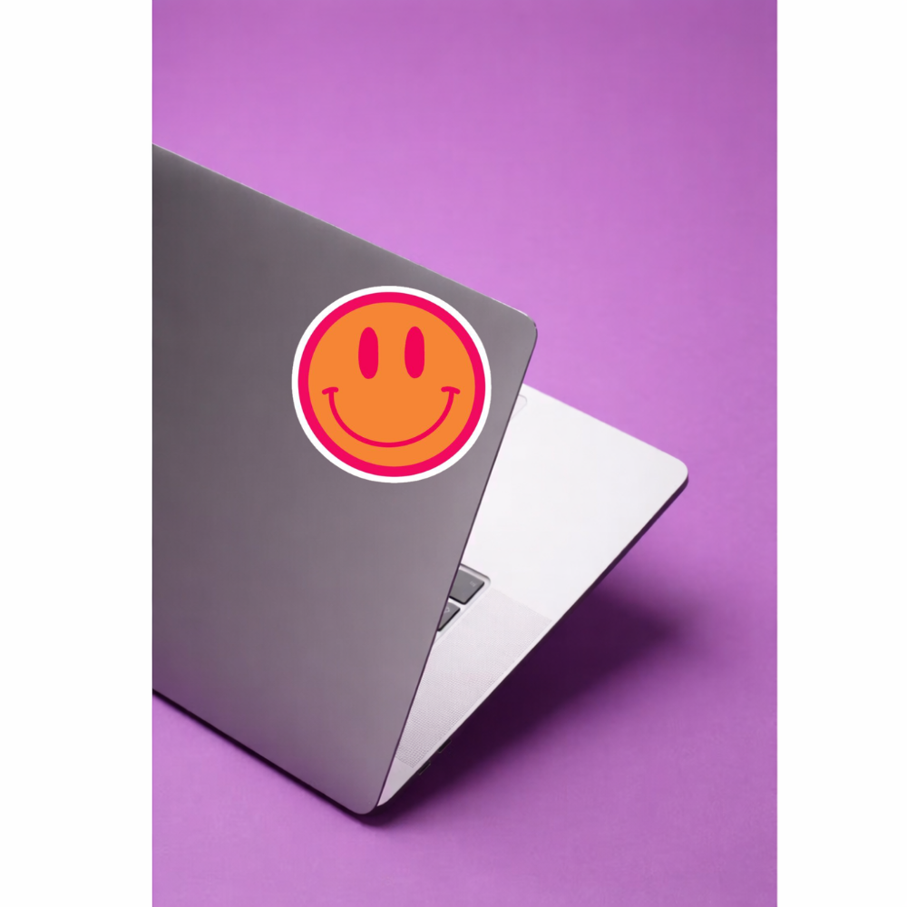 Stickers Pink mood - Carita feliz naranja