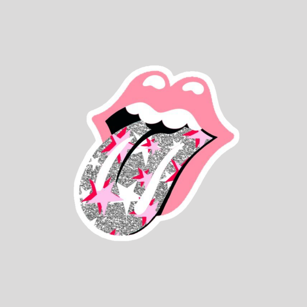 Stickers Rock - Rolling Stones rosado