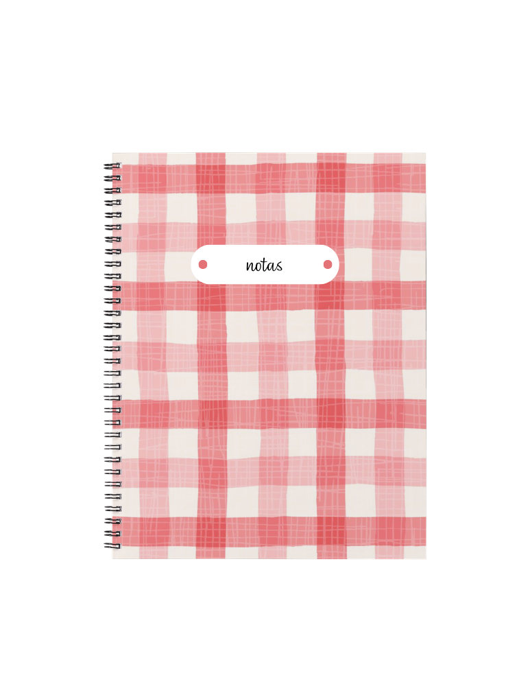 Cuaderno - Cuadrillé rojo