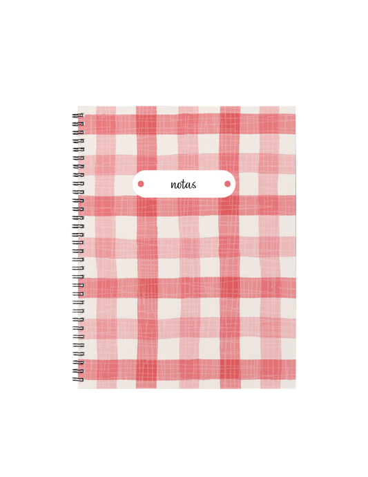 Cuaderno - Cuadrillé rojo