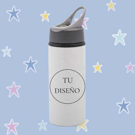 Botella de agua con sorbito personalizable