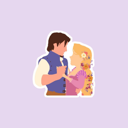 Stickers películas - Rapunzel y Flynn rider
