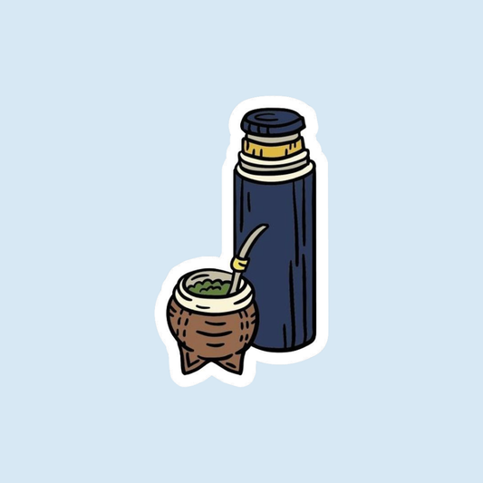 Sticker Uruguay - Termo y mate