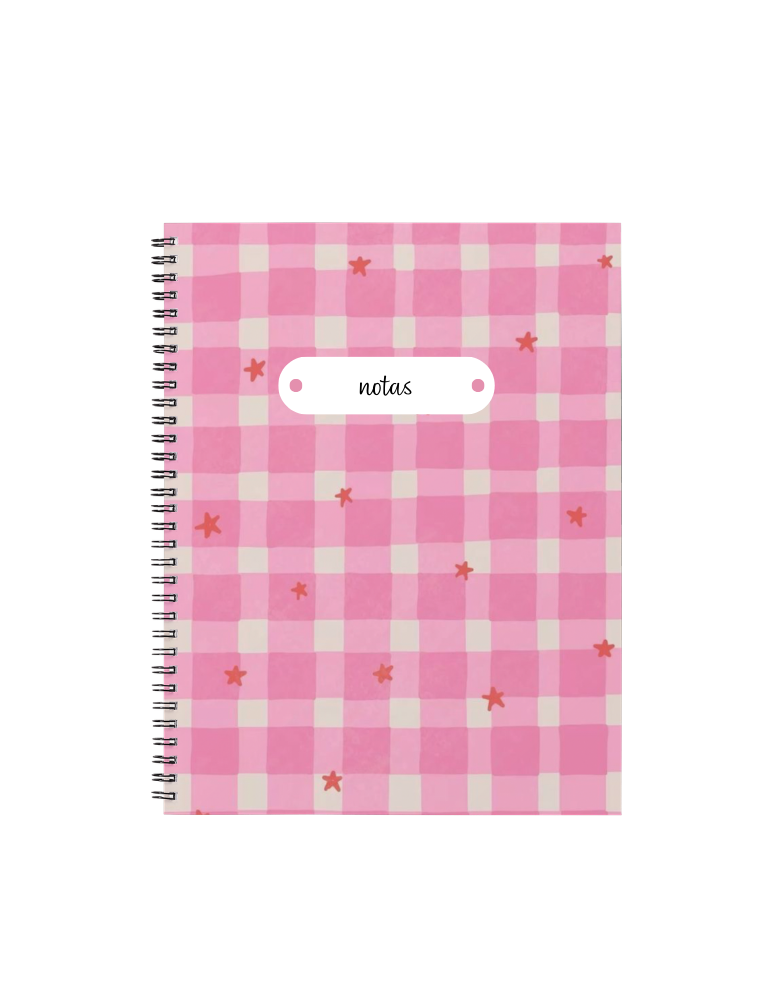 Cuaderno - Cuadrillé rosado