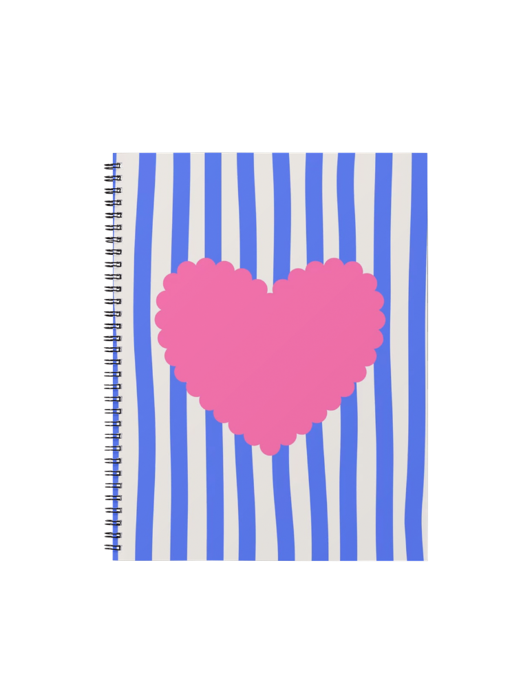 Cuaderno - Rayas con corazón