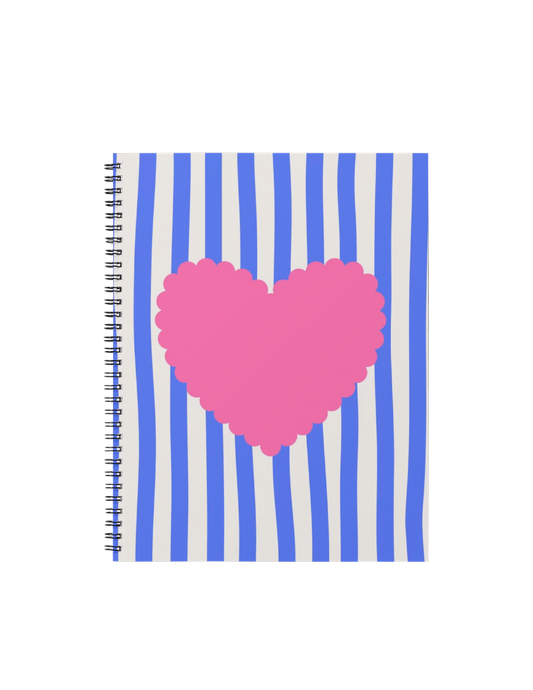 Cuaderno - Rayas con corazón