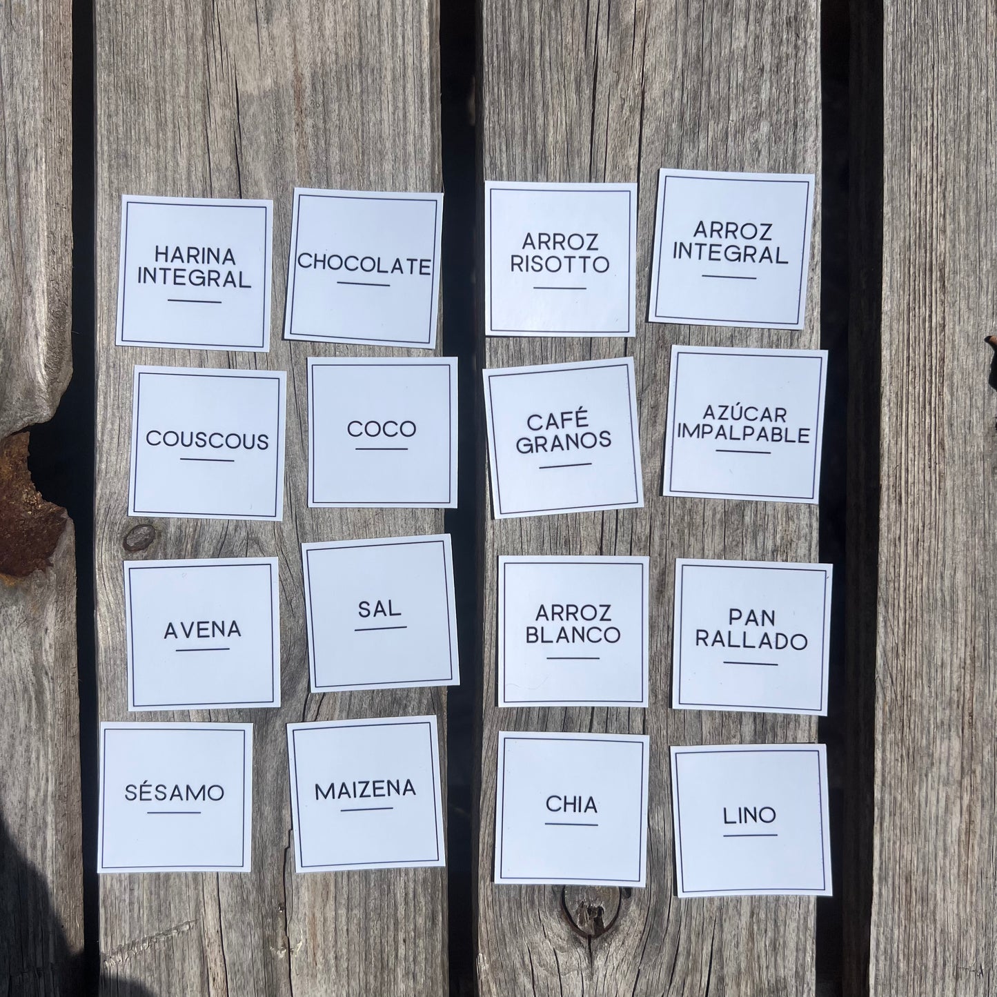 Etiquetas Frascos de cocina